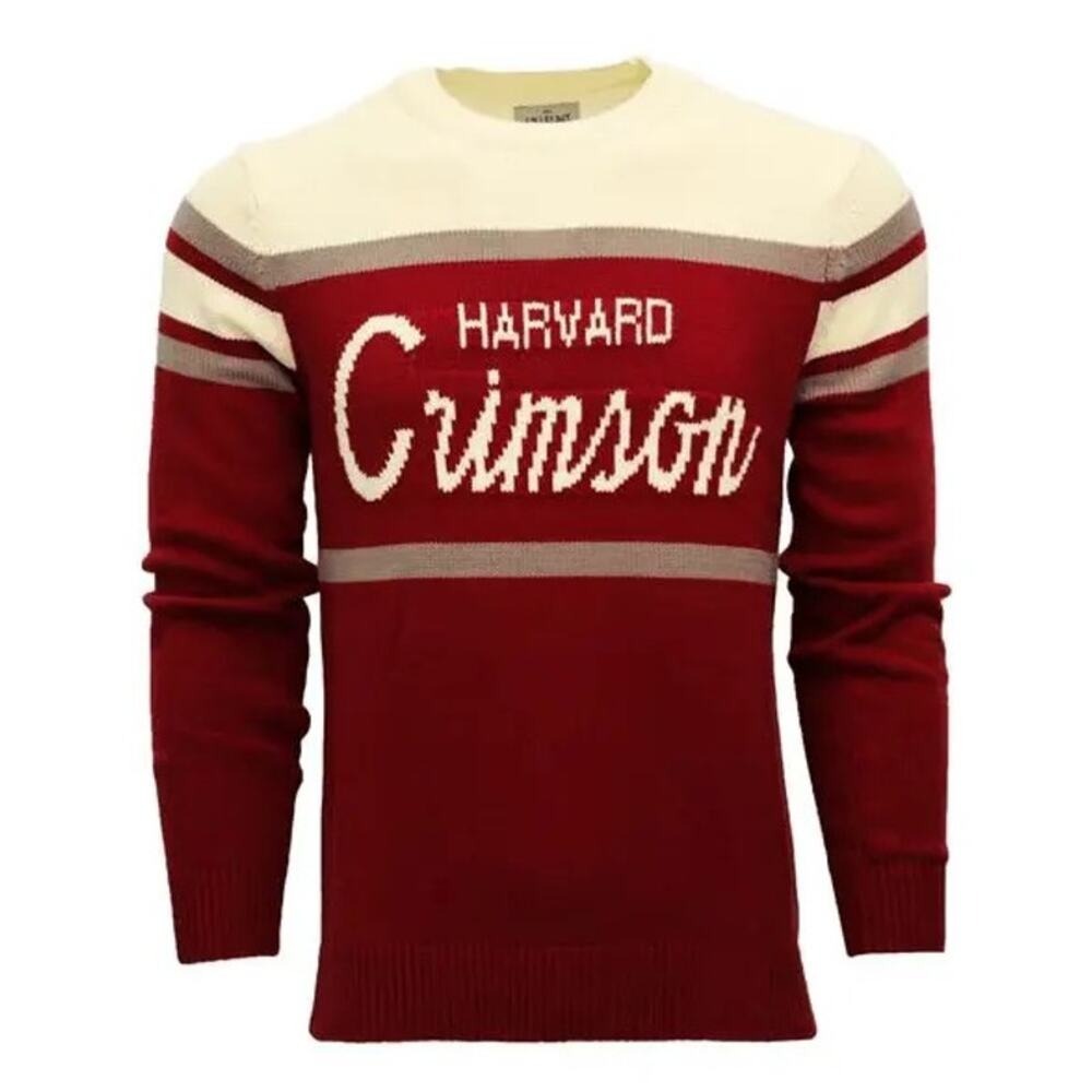 Hillflint Harvard Crimson Vintage Inspired Tailgate Sweater Size Large - Picture 5 of 9